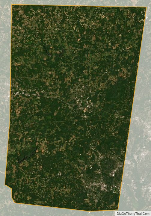 Satellite map of Orange County, North Carolina