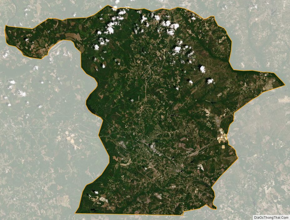 Satellite map of Richmond County, North Carolina