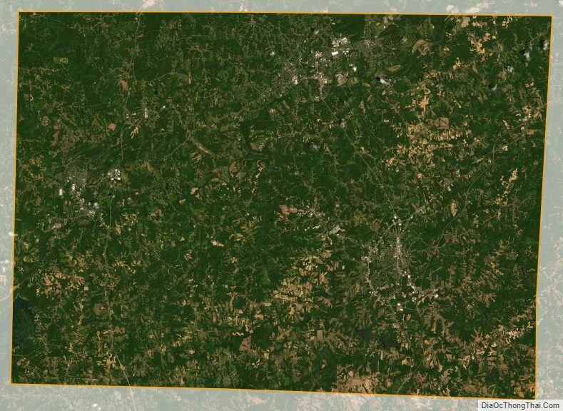 Satellite map of Rockingham County, North Carolina