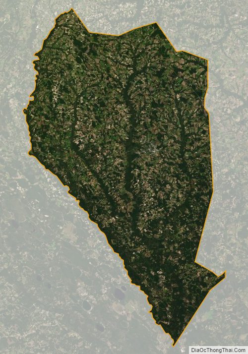Satellite map of Sampson County, North Carolina