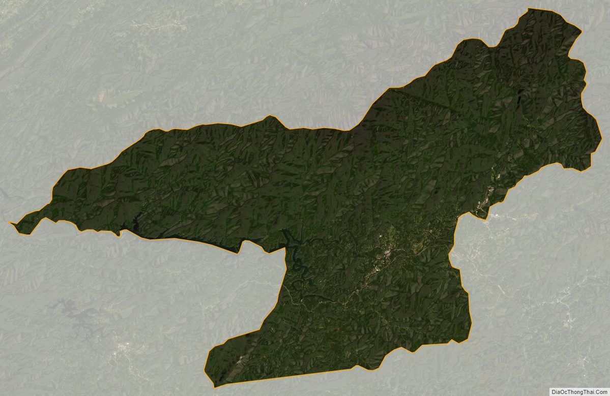 Satellite map of Swain County, North Carolina