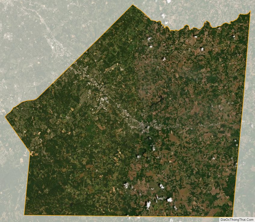 Satellite map of Union County, North Carolina