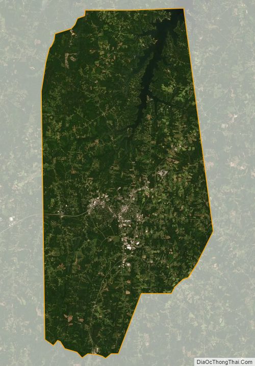 Satellite map of Vance County, North Carolina