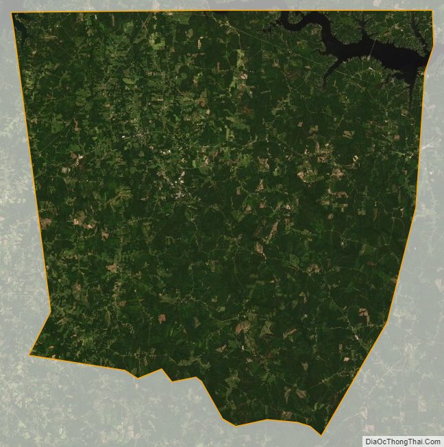 Satellite map of Warren County, North Carolina