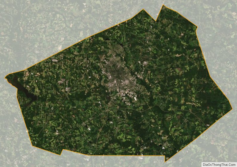 Satellite map of Wilson County, North Carolina