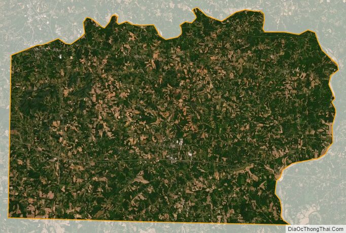 Satellite map of Yadkin County, North Carolina