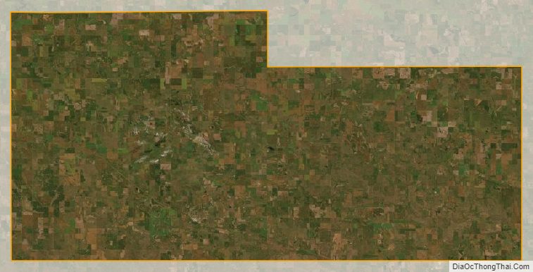 Satellite map of Adams County, North Dakota