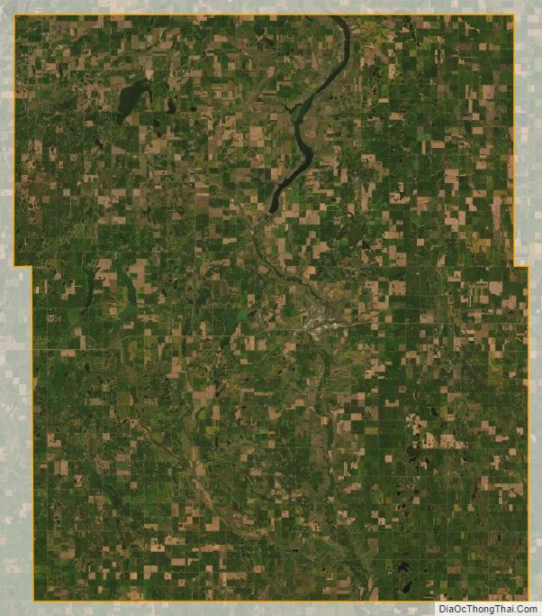 Satellite map of Barnes County, North Dakota