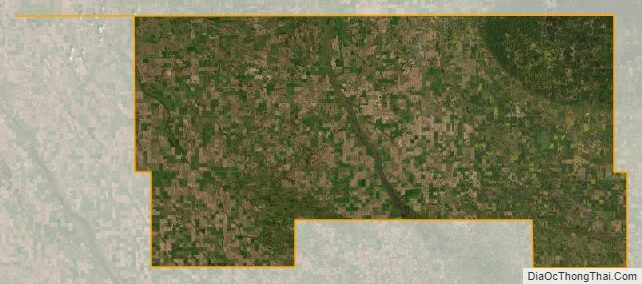 Satellite map of Bottineau County, North Dakota