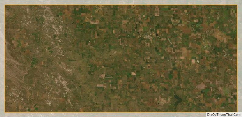 Satellite map of Bowman County, North Dakota