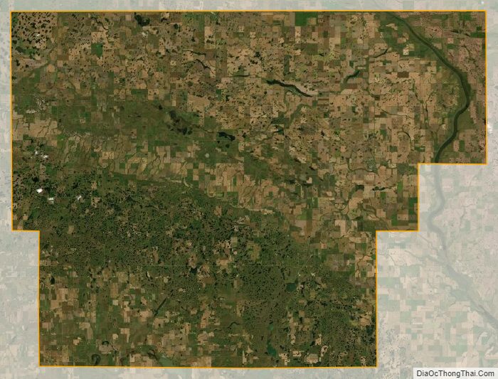Satellite map of Burke County, North Dakota