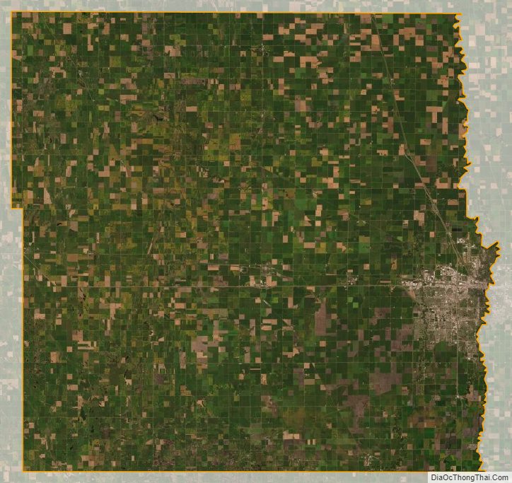 Satellite map of Cass County, North Dakota