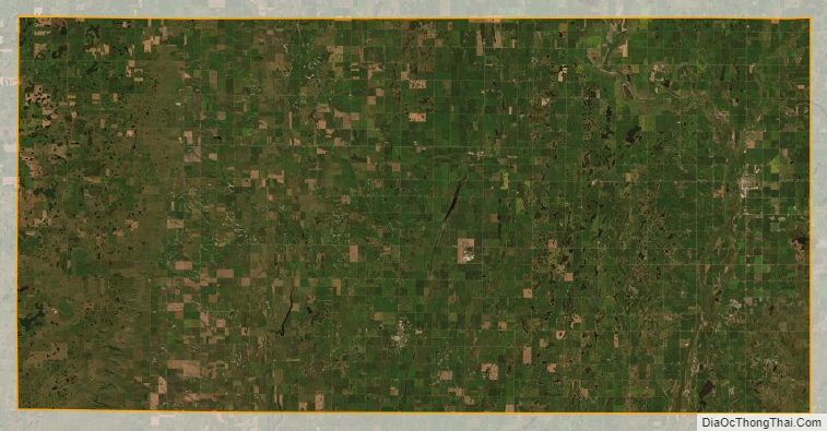 Satellite map of Dickey County, North Dakota