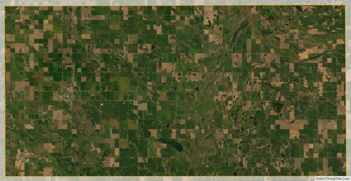 Satellite map of Foster County, North Dakota