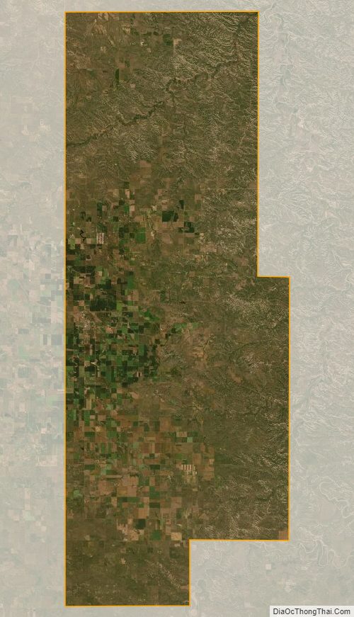 Satellite map of Golden Valley County, North Dakota