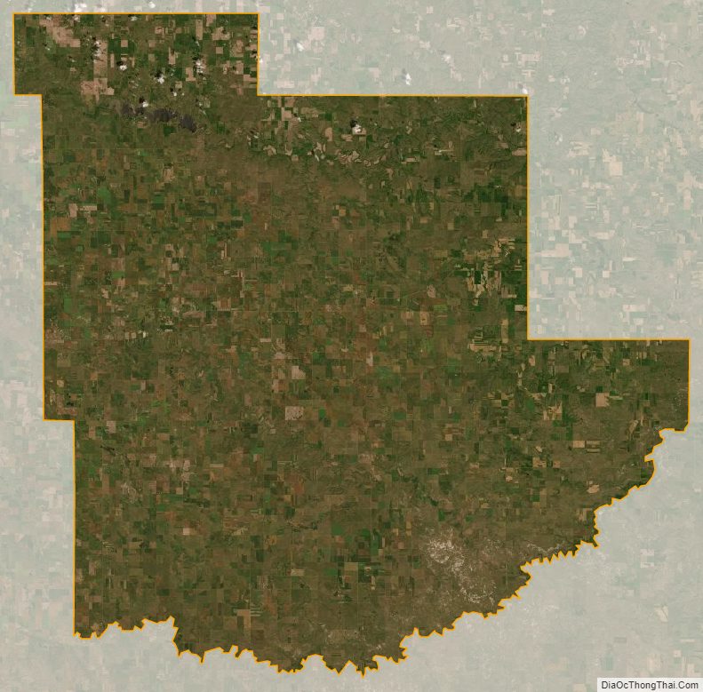 Satellite map of Grant County, North Dakota