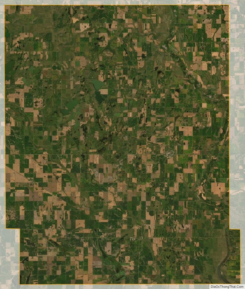 Satellite map of Griggs County, North Dakota