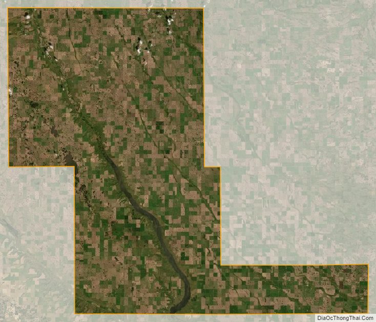 Map of Renville County, North Dakota - Thong Thai Real