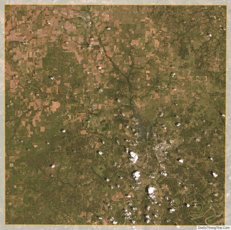 Satellite map of Young County, Texas