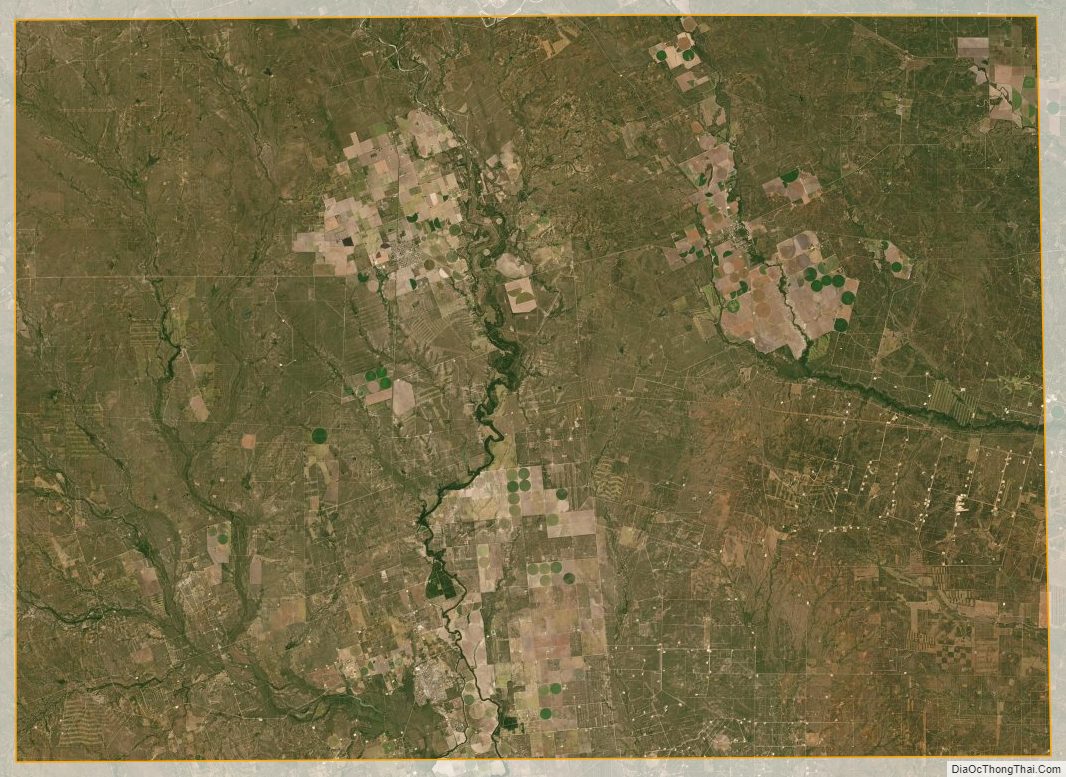 Satellite map of Zavala County, Texas