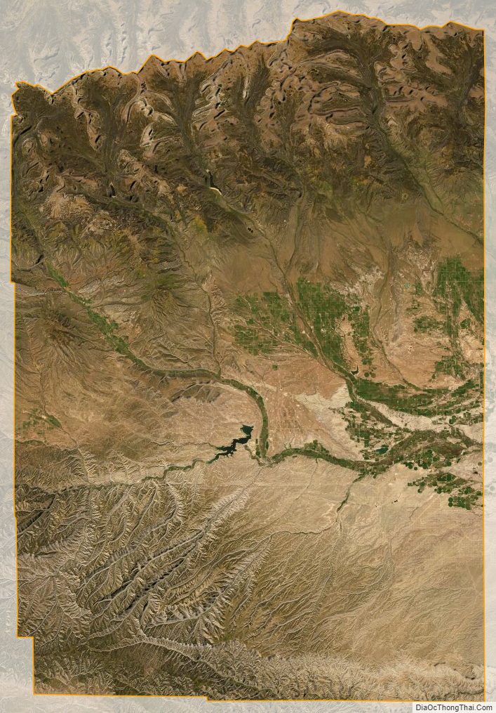 Satellite map of Duchesne County, Utah
