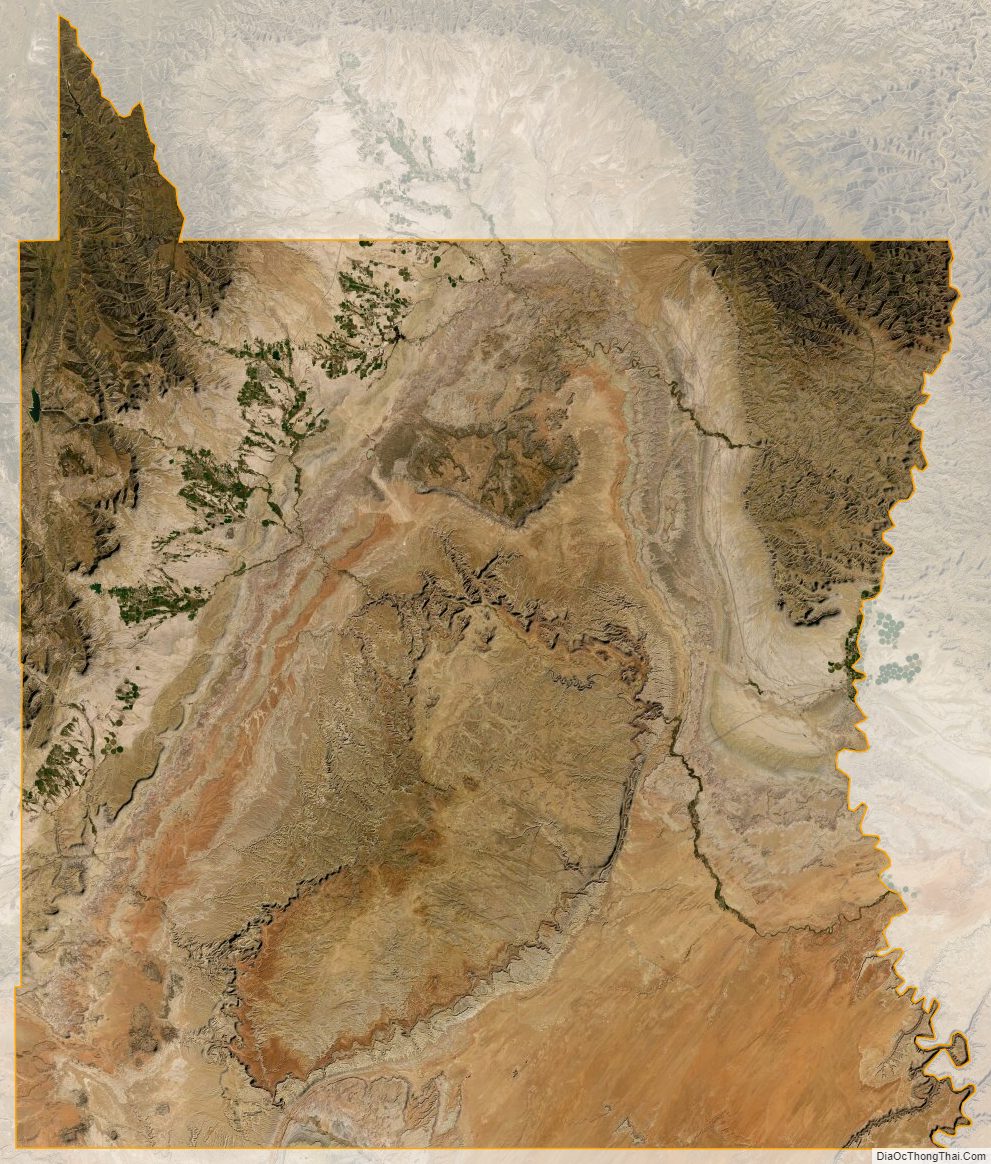 Satellite map of Emery County, Utah