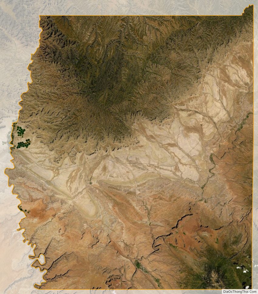 Satellite map of Grand County, Utah
