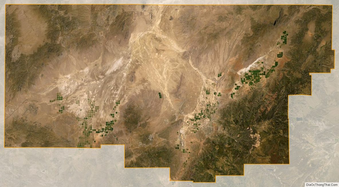 Satellite map of Iron County, Utah