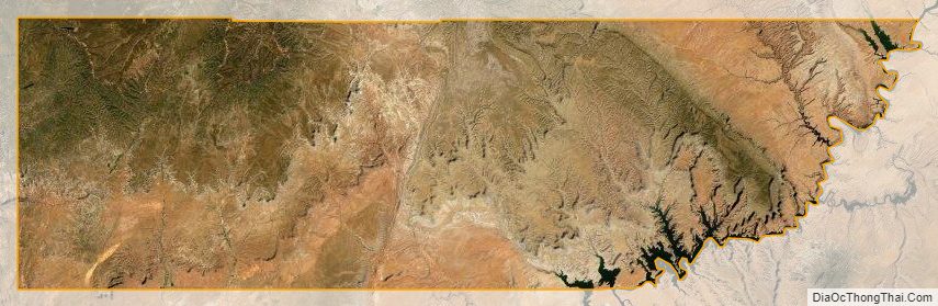 Satellite map of Kane County, Utah