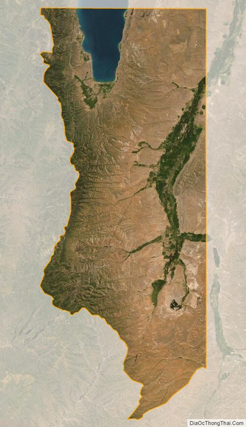 Satellite map of Rich County, Utah