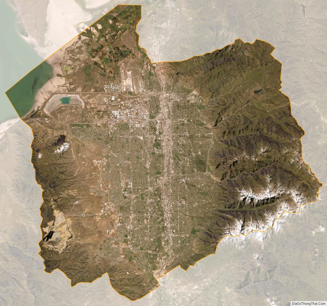 Satellite map of Salt Lake County, Utah