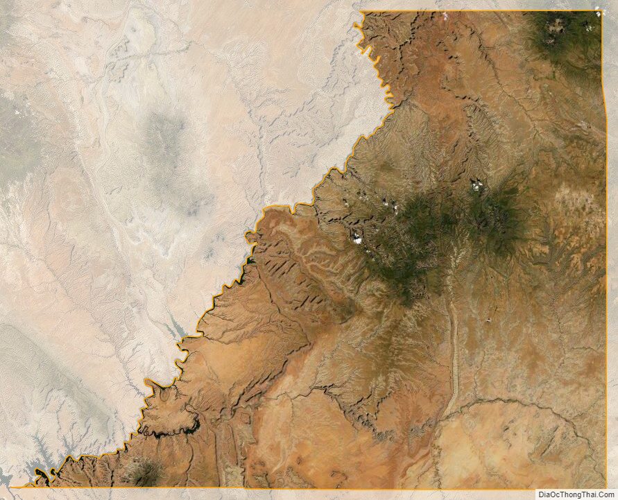 Satellite map of San Juan County, Utah