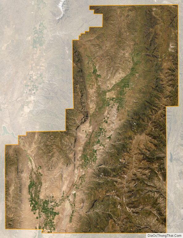 Satellite map of Sanpete County, Utah