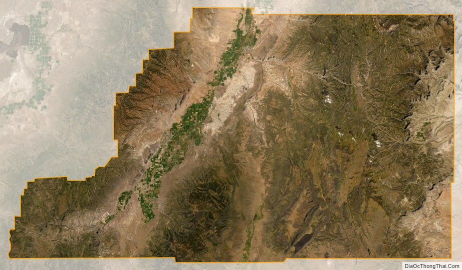 Satellite map of Sevier County, Utah