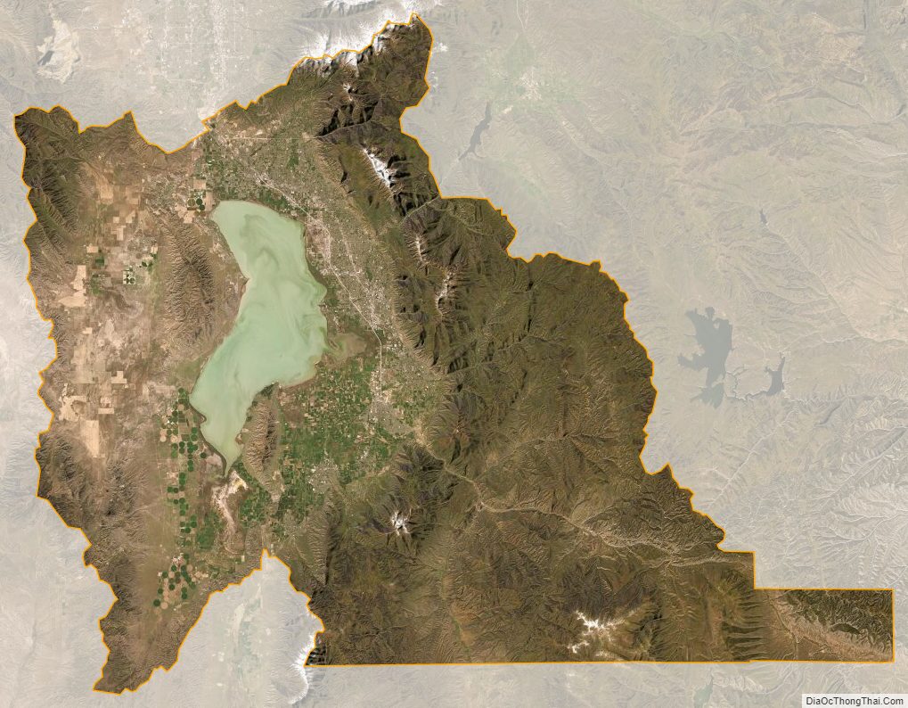 Satellite map of Utah County, Utah