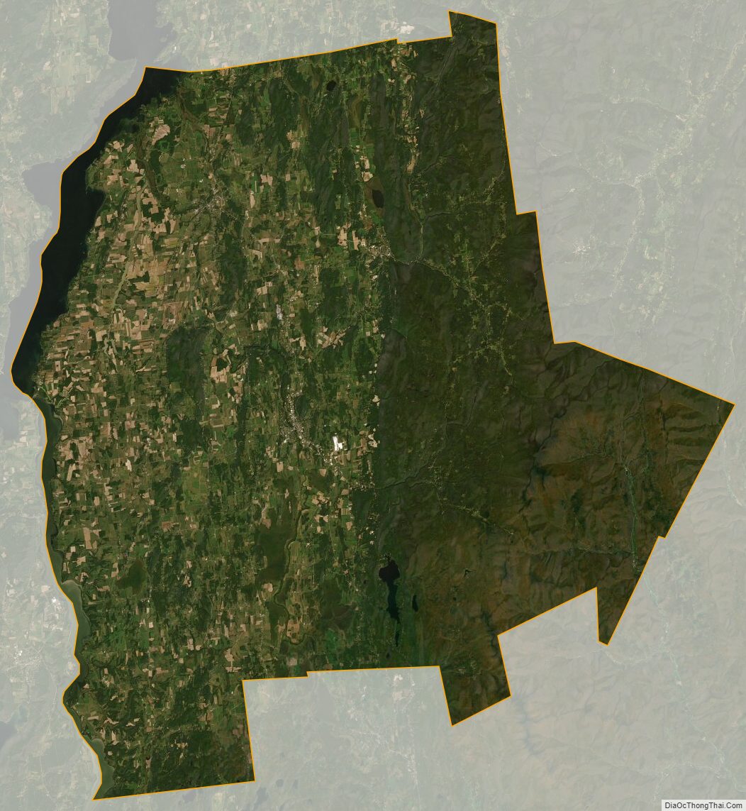 Satellite map of Addison County, Vermont