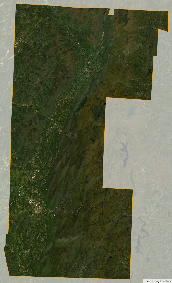 Satellite map of Bennington County, Vermont