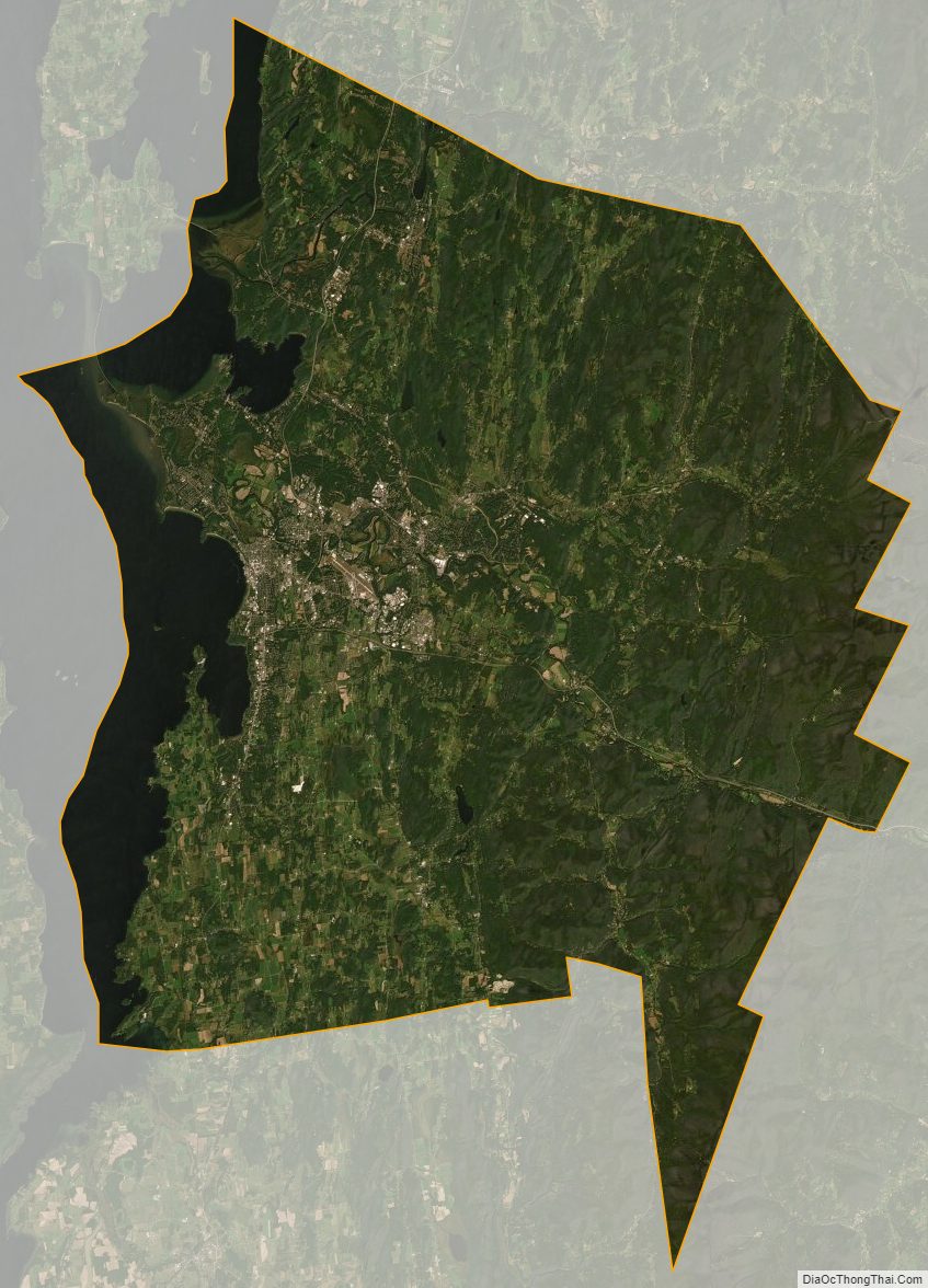 Satellite map of Chittenden County, Vermont