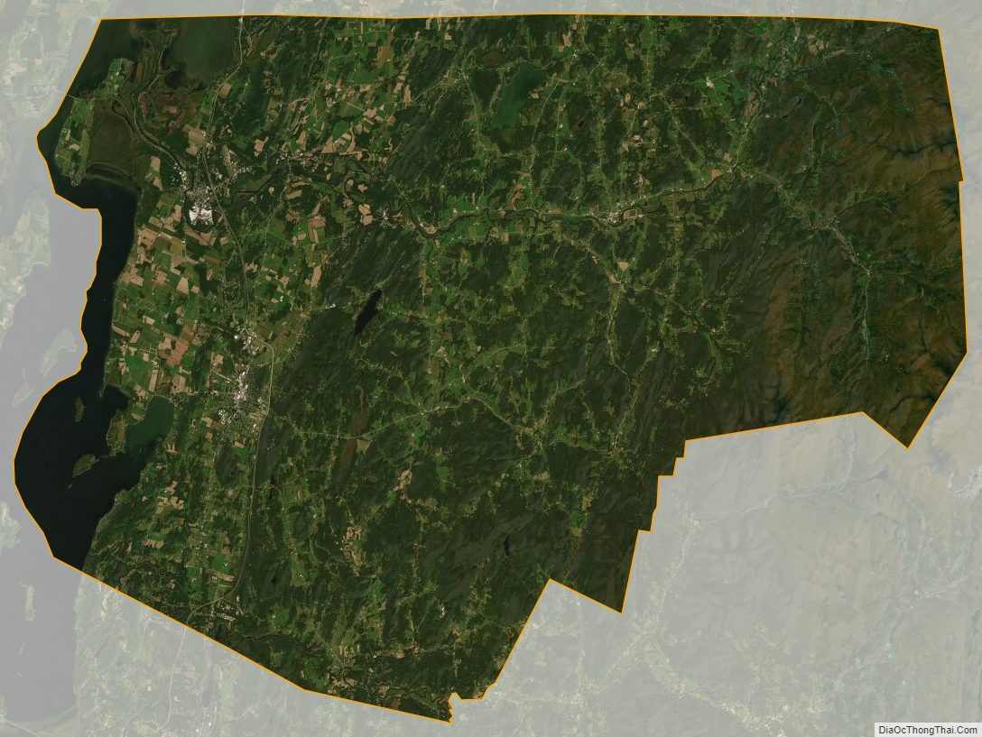 Satellite map of Franklin County, Vermont