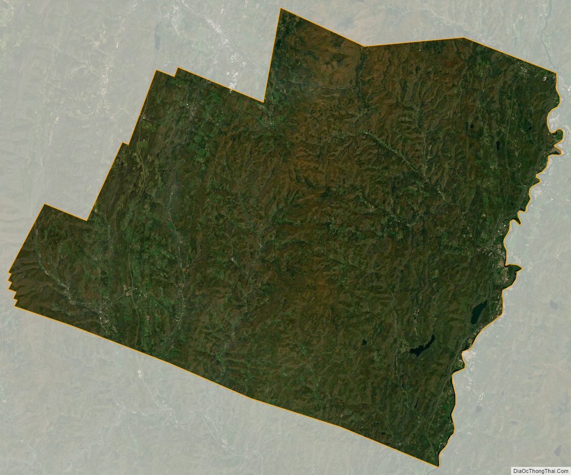 Satellite map of Orange County, Vermont