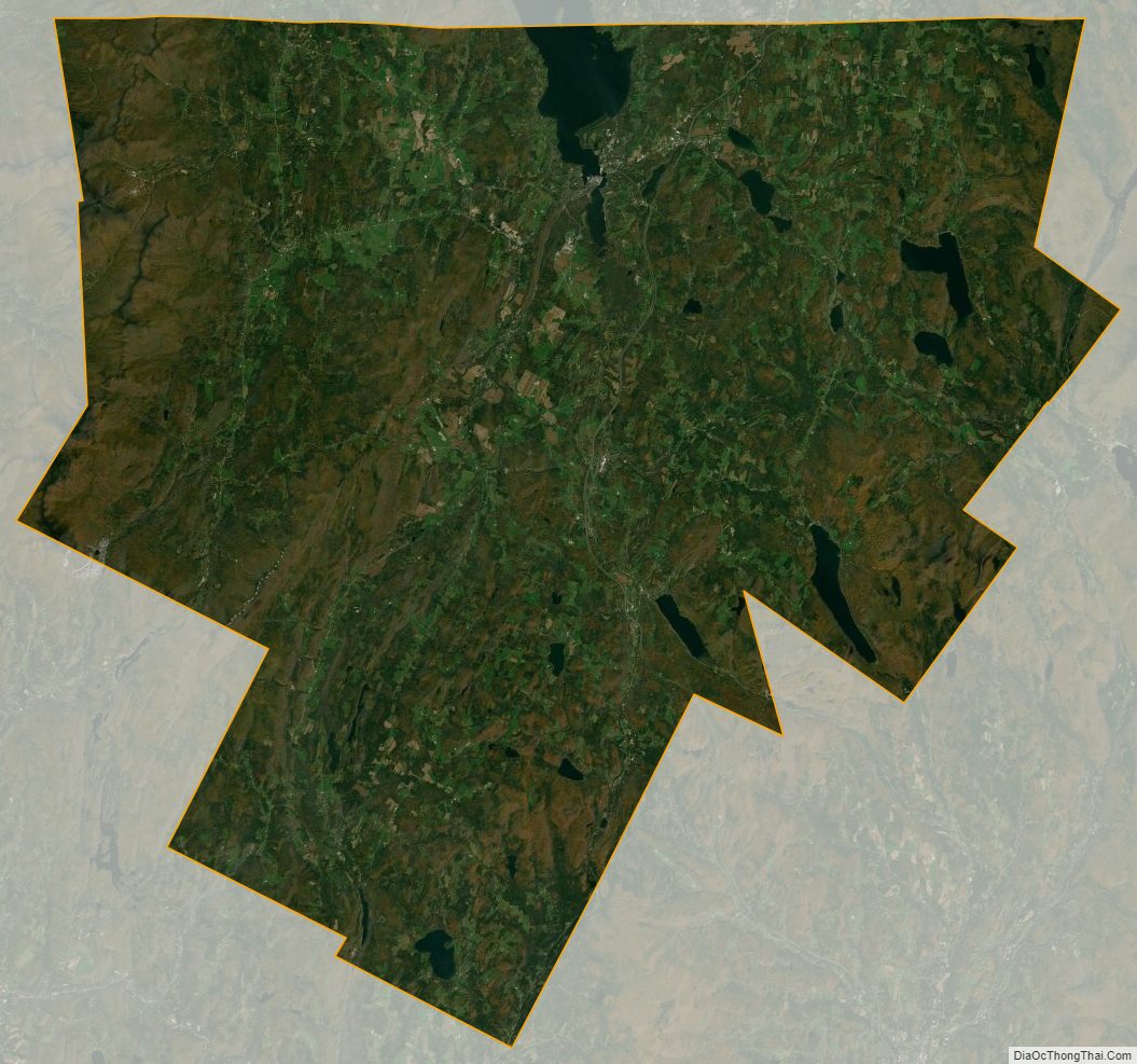 Satellite map of Orleans County, Vermont