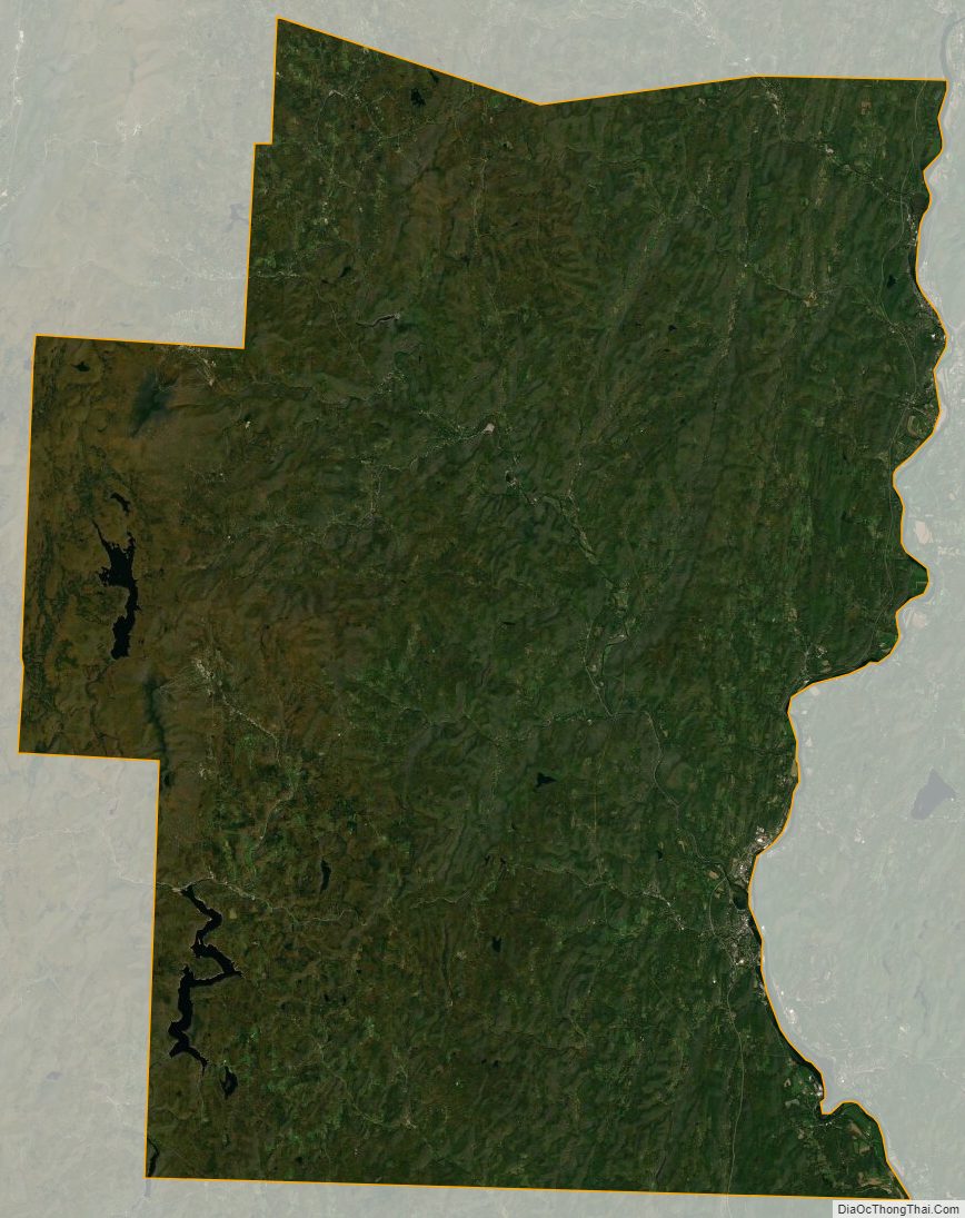 Satellite map of Windham County, Vermont