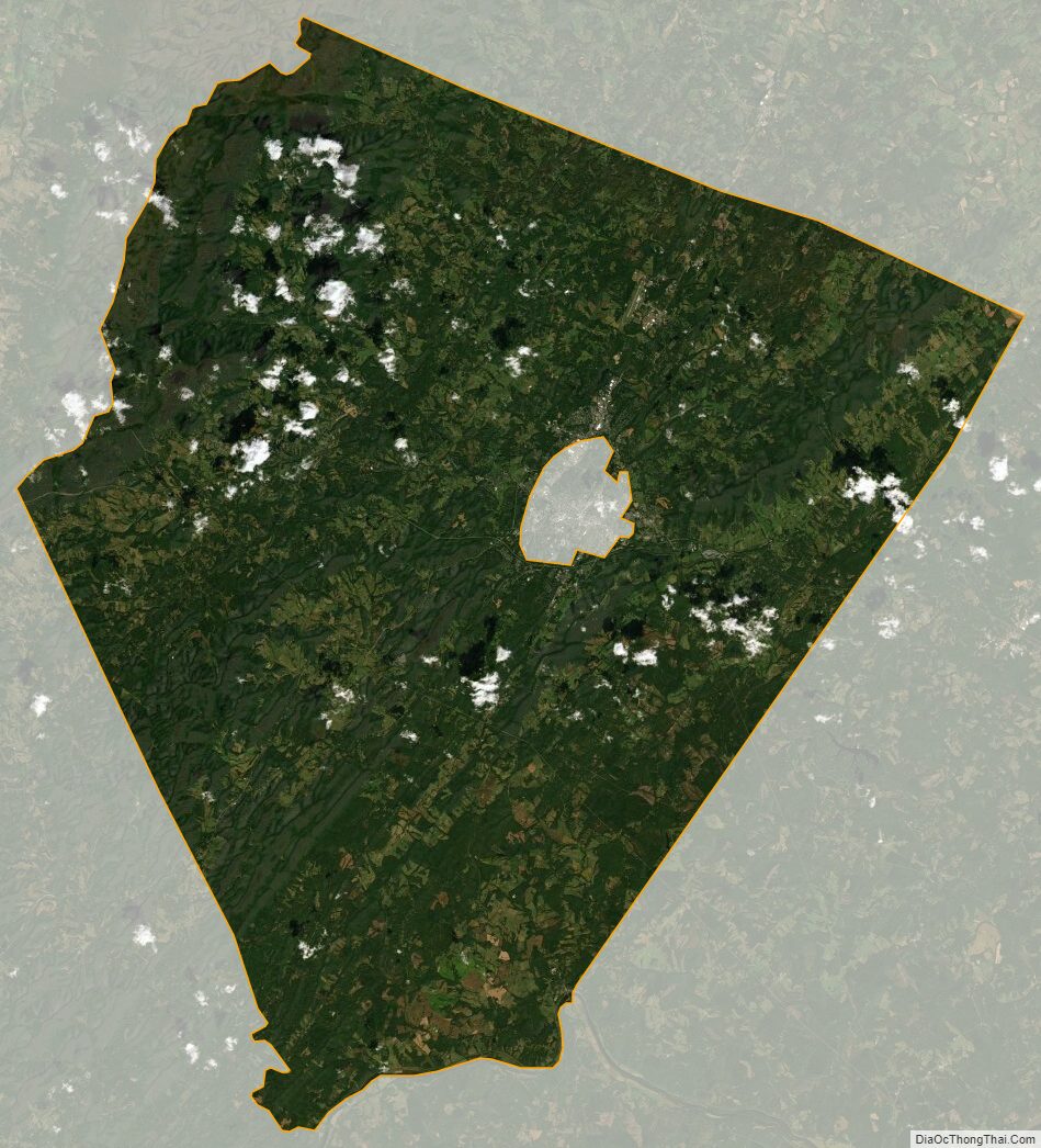 Satellite map of Albemarle County, Virginia