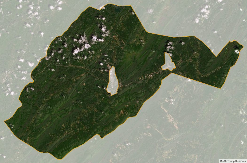 Satellite map of Alleghany County, Virginia
