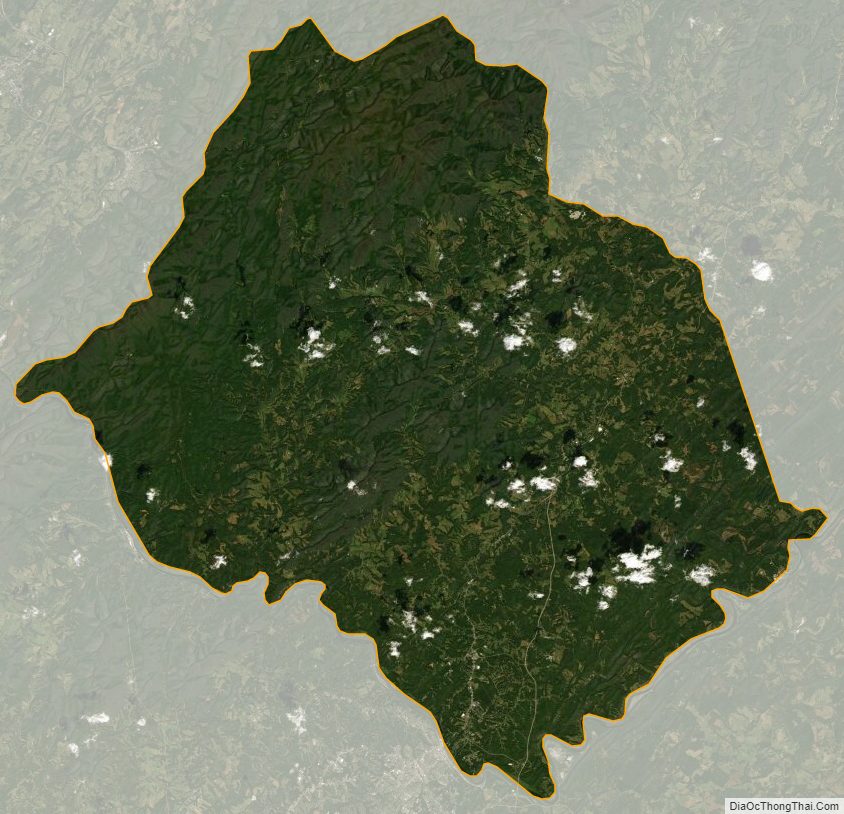 Satellite map of Amherst County, Virginia