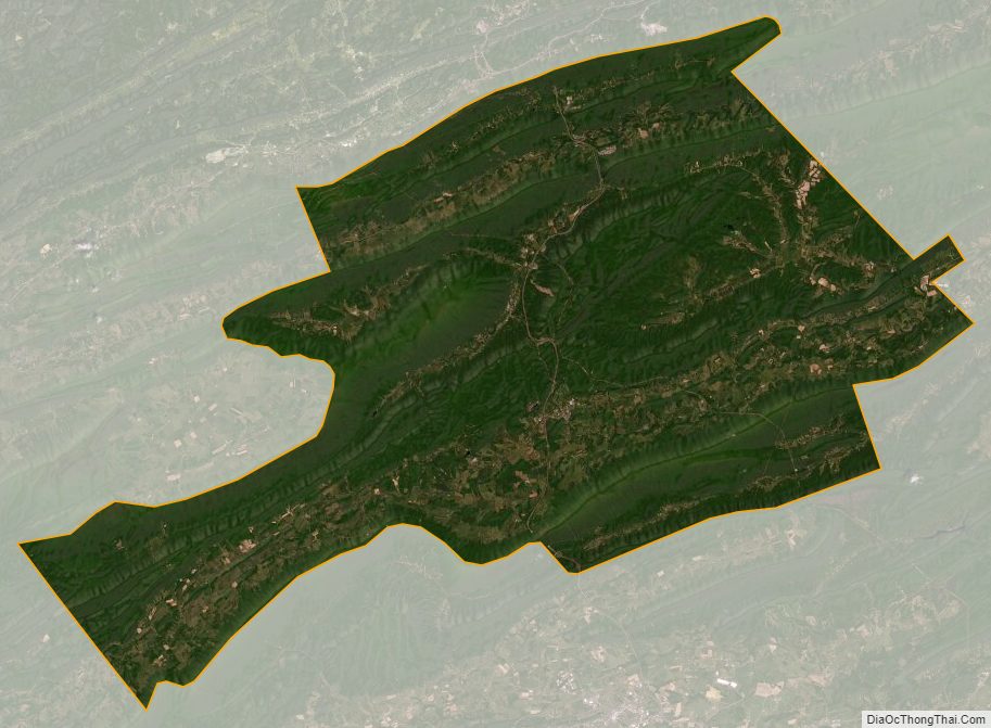 Satellite map of Bland County, Virginia