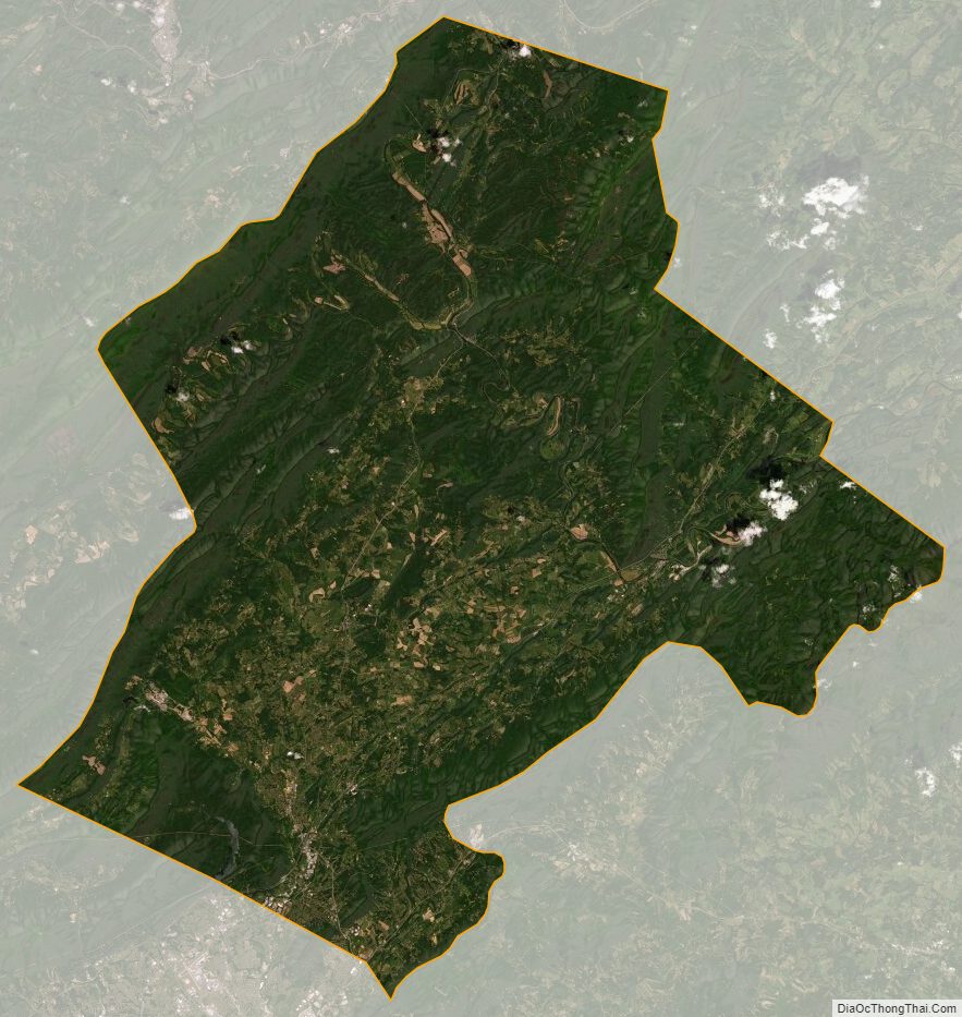 Satellite map of Botetourt County, Virginia