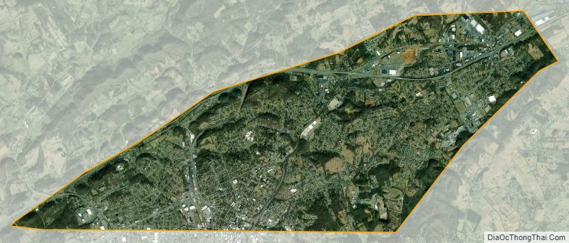 Satellite map of Bristol Independent City, Virginia