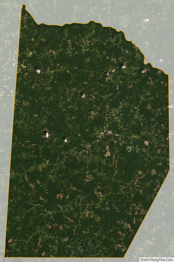 Satellite map of Brunswick County, Virginia