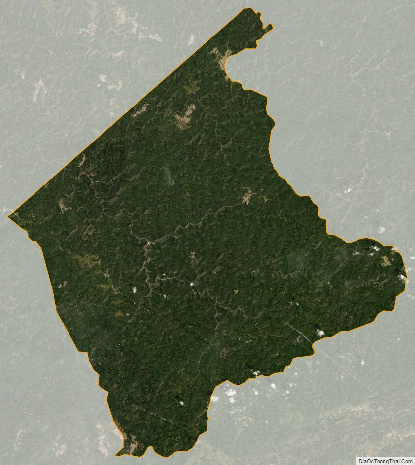 Satellite map of Buchanan County, Virginia